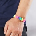 thumbnail image 5 of 2Pcs Rainbow LGBT Pride Bracelet Handmade Braided Friendship String Bracelet for Gay & Lesbian LGBTQ Wristband Adjustable Size - tie, 5 of 6
