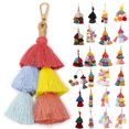 thumbnail image 2 of Porte-clés à Pompons Mode Polyvalent Anneau de Clé Pendentif Pompon Breloque de Sac, 2 of 7