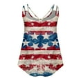 thumbnail image 4 of Lindreshi Womens Tank Tops Summer Trendy 2024 Women's Spring and Summer New Tank Eyelet Embroidery Scoop Neck Independence Day Print Casual Fashion Top, 4 of 6