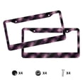 thumbnail image 4 of A Pair Of License Plate Frame Sunscreen Corrosion Resistant Rust 12.3×6.3in With Accessories Suitable For Any Car Argyle Plaid Darkorchid_4, 4 of 8