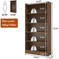 thumbnail image 4 of Tribesigns 72" Tall Bookshelf, Modern 6-Shelf Open Bookcase, Brown, 4 of 6