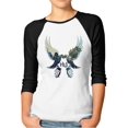 thumbnail image 1 of T-Shirts Cadeaux pour Femmes Logo du Groupe Hollywood Undead Hip Hop Ultra Doux Manches 3/4 Raglan T-Shirt de Baseball, 1 of 4
