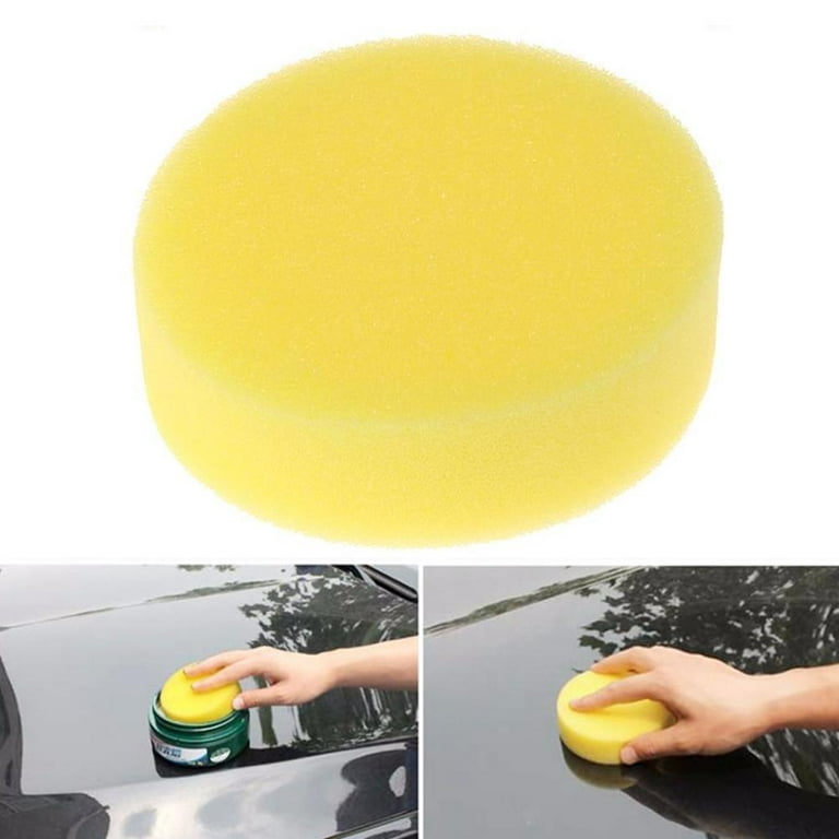 Car Wash Sponge Round Press Edge Waxing Sponge Car Supplies - Temu