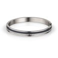 thumbnail image 1 of Brazalete BERING de acero plateado pulido con circonitas, 19 cm, 1 of 2