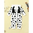 thumbnail image 3 of Dalmatian Costume Baby Boy Girl Halloween Outfits Long Sleeve Zip Up Hoodies Jumpsuit with Ears + Tail Fall Clothes Set, 3 of 7