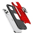 thumbnail image 4 of For Apple iPhone 15 (6.1") Armor Hybrid with Ring Holder Kickstand Shockproof Heavy-Duty Durable Rugged Dual Layer Cover ,Xpm Phone Case [ Red ], 4 of 10