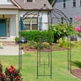 thumbnail image 4 of OUTOUR French Style Birdcage Shape Heavy Duty Gazebo,9'Highx 6‘6"Wide,Pergola Pavilion Arch Arbor Arbour Plants Stand Rack for Wedding Outdoor Garden Lawn Backyard Patio,Climbing Vines,Roses,Dark Rust, 4 of 5