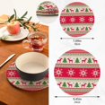 thumbnail image 3 of SKYSONIC 2Pcs Trivet Pot Holder, Christmas Knitted Round Woven Potholders Set Cotton Braided Hot Pads Coasters Table Mats for Cooking and Baking, 3 of 7