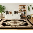 thumbnail image 4 of Porch & Den  Curry Hand-Carved Area Rug Black 2'7" x 7'4" Runner 6' Runner Living Room,Bedroom,Entryway Beige Rectangle, 4 of 5