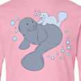 thumbnail image 4 of Inktastic Cute Manatees with Bubbles Long Sleeve Youth T-Shirt, 4 of 5