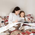 thumbnail image 5 of Feelyou Christmas Snowman Full Size Comforter Sets, Kawaii Cartoon Reindeer Bedding Comforter Set, Kids Teens Girls Boys Reversible Bedding Sets, Microfiber Bedroom Decor, 3pcs, 5 of 8