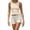 Beige, variant on Shirred Tank Top for Women Crewneck Ruffle Hem Smocked Sleeveless Shirt Summer Outfits