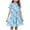 Z5-Light Blue-sales today clearance, variant on MKOSPLRT Babydoll Dress for Kids 4-15 Years Short Sleeve Crew Neck Tiered Dress Cute Color Block Swing A Line Dresses for Summer Beach