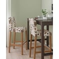 thumbnail image 2 of Coffee Bar Stool Covers Set of 4, Brown Beans Cup Dessert Drink Monochrome Stretch Washable Bar Chair Covers with Backs, Removable Pub Counter Height Chair Cover for Kitchen Dining Room Cafe, 2 of 7