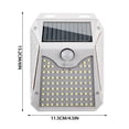thumbnail image 3 of Luz solar, luces de seguridad con sensor de movimiento, lámpara de pared con luz de detección de movimiento IP65, energía solar para patio, jardín, patio, monitor deportivo., 3 of 9