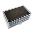 thumbnail image 2 of Acrylic 3-Layer Flannel Storage Box, Jewelry Case Gifts for Girls Women Rings Black, 2 of 7