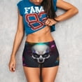 thumbnail image 3 of Fotbe Modern Abstract Colorful Skull C Shorts Sin Costuras – Shorts Deportivos de Cintura Alta para Mujer, Elásticos para Gimnasio, Yoga, Running o Ciclismo-Medium, 3 of 8
