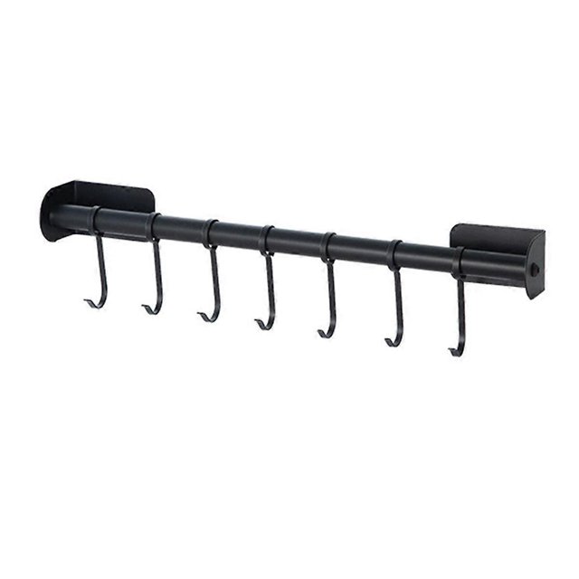 Hook Hanging Rod Rack Free Punching Multi-Functional Spatula Storage Wall-Mounted Rack Bathroom Storage, L-