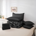 thumbnail image 6 of Feelyou Black Boho Damask Twin Bedding Sets 7pcs, Tribal Gothic Crow Bedding Comforter Set, 6 of 8