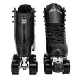 Skate Gear Extra Support Quad Roller Skates for Kids and Adults (Black, Women's 7 / Youth 6