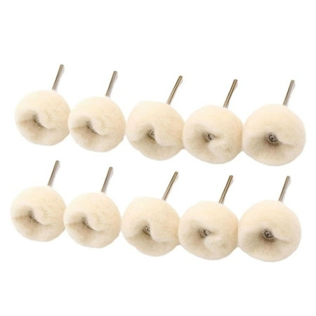 

10pcs 3mm Shank Wool Finishing Ball Wheels Buffing Polishing Rotary Tool