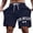 Navy, variant on Men's Shorts, Men's Casual Letter Print Shorts For Everyday Wear Comfortable Stylish Summer Street Shopping Relaxing Athletic Waist With Pockets Black M