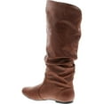 thumbnail image 3 of Qupid Women's Neo144 Leatherette Basic Slouchy Knee High Flat Boot, 3 of 4