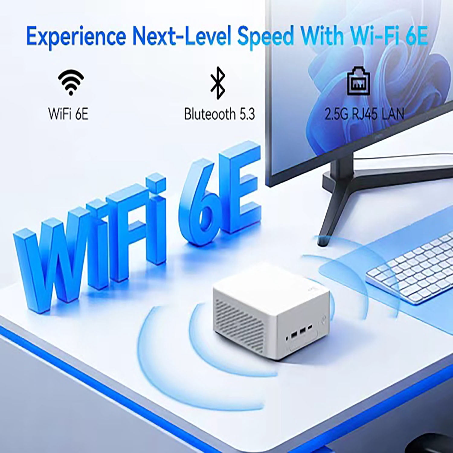 BREC Mini PC, Intel Core Ultra5-225H ,96GB DDR5 RAM & 4TB SSD, Home/Office Desktop Computer