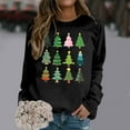thumbnail image 4 of Christmas Tree Sweatshirts for Women 2025 Long Sleeve Crewneck Holiday Xmas Graphic Sweatshirt Pullover Tops, 4 of 5