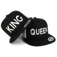 thumbnail image 1 of Trendy Apparel Shop King and Queen Embroidered 5 Panel Flat Bill 2-Tone Mesh Cap, 1 of 2