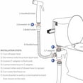 thumbnail image 5 of Portable Handheld Toilet Bidet Sprayer Gun Holder Self Cleaning Wash Bidet Faucet Spray 3 Way Valve Bathroom Shower Head Hose, 5 of 10