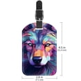 thumbnail image 6 of Square 2Pack PU Leather Wolf Cruise Luggage Tag with Privacy Cover and Name ID Tag for Travel Handbags Backpacks Luggage Tags, 6 of 6
