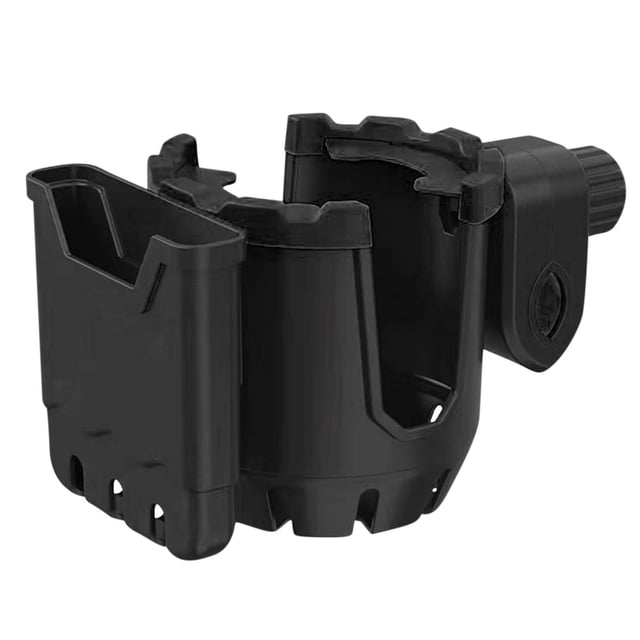 Support de Gobelet pour Téléphone pour Poussette et Vélo, Usavan Porte-Gobelet 2-en-1 pour Bouteille de Boisson et Téléphone Cellulaire, Pince Réglable à Rotation 360, Gobelet Antidérapant avec Téléphone pour Fauteuil Roulant, Marchette, Trottinette