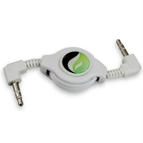 Compatible With Samsung Galaxy S10e S10  S10 - Retractable Aux Cable Car Stereo Wire Audio Speaker Cord 3.5mm Jack Adapter Auxiliary [White] K7L