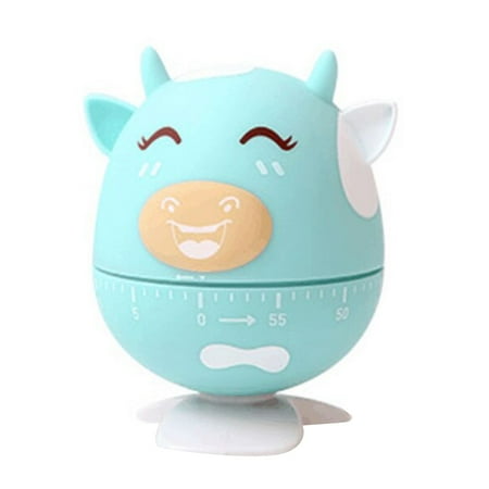 

Cute Cartoon Cow Kitchen Timer 60 Minutes Mechanical Cooking Timer Clock Alarm Counter Reminder for Reading Do Sports