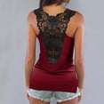 thumbnail image 2 of DHFJKG Women's Tank Tops Sexy Lace Sleeveless Casual Scoop Neck Night Out Summer Slim Fit Cami Shirts Comfortable Top, 2 of 7