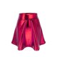 thumbnail image 3 of Mujeres Alta Cintura Elástica Falda de Color Sólido Verano Casual para la Fiesta de Playa Diaria, Cómoda Tela de Poliéster, Ajuste Estándar, 3 of 5