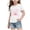 White, variant on White Crew Neck Short Sleeve T-Shirt for Girls, Cotton Cute Cherry Bow Graphic, Casual Kids Tee for 3-14 Years Old,Size 9-10 T
