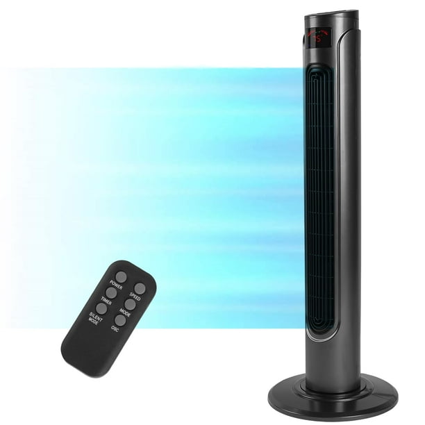Simple Deluxe Ventilador de torre oscilante de 36 pulgadas para dormitorio con pantalla LED de control remoto y 3 velocidades, 3 modos, temporizador de 15 horas, ventilador silencioso para interior, o