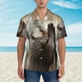 thumbnail image 5 of Cute Otter Men'S 3d Print Casual Button Down Shirts, Novelty Hawaiian Short Sleeves 3xl, 5 of 8