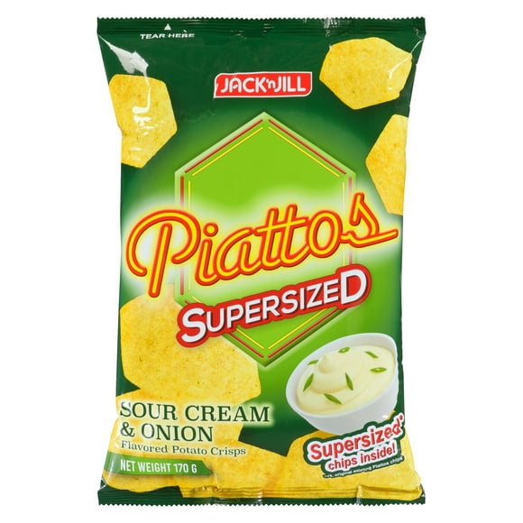 Piattos Supersized Sour Cream & Onion, 170 g