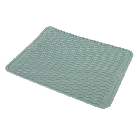 

Dish Drying Mat Space Saving Dish Drainer Mat Eco Friendly Widely Used Soft Flexible For Kitchen For Restaurant For Sink Green Housewife