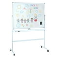 thumbnail image 2 of Anvazise Mobile Magnetic Double-Sided Reversible Whiteboard with Wheels,Sided Rolling Folded White Board,Height Adjust Large Dry Erase Board,Wall Planner Dry Erase Board,36" X 48",White, 2 of 8