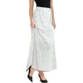 thumbnail image 4 of Falda Maxi de Terciopelo con Lentejuelas de Cintura Alta Elástica INSPIRE CHIC para Mujeres S Blanca, 4 of 6