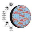 thumbnail image 3 of Bingfone Flamingo Spare Tire Cover Weatherproof Universal Wheel Protectors for RV Camper Travel Trailer SUV Truck-17 inch, 3 of 8