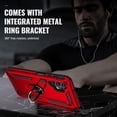 thumbnail image 4 of for Galaxy A13 4G Case, Samsung A13 4G Case with HD Screen Protector, Military-Grade Ring Holder Kickstand Car Mount 15ft Drop Tested Shockproof Cover Phone Case for Samsung Galaxy A13 4G, Red, 4 of 7