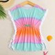 thumbnail image 2 of Odeerbi 8-15 Años Niñas Tie-Dye Traje de Baño Cubrir Rápido Seco Playa Túnica Traje de Baño Cubrir Ups, 2 of 7
