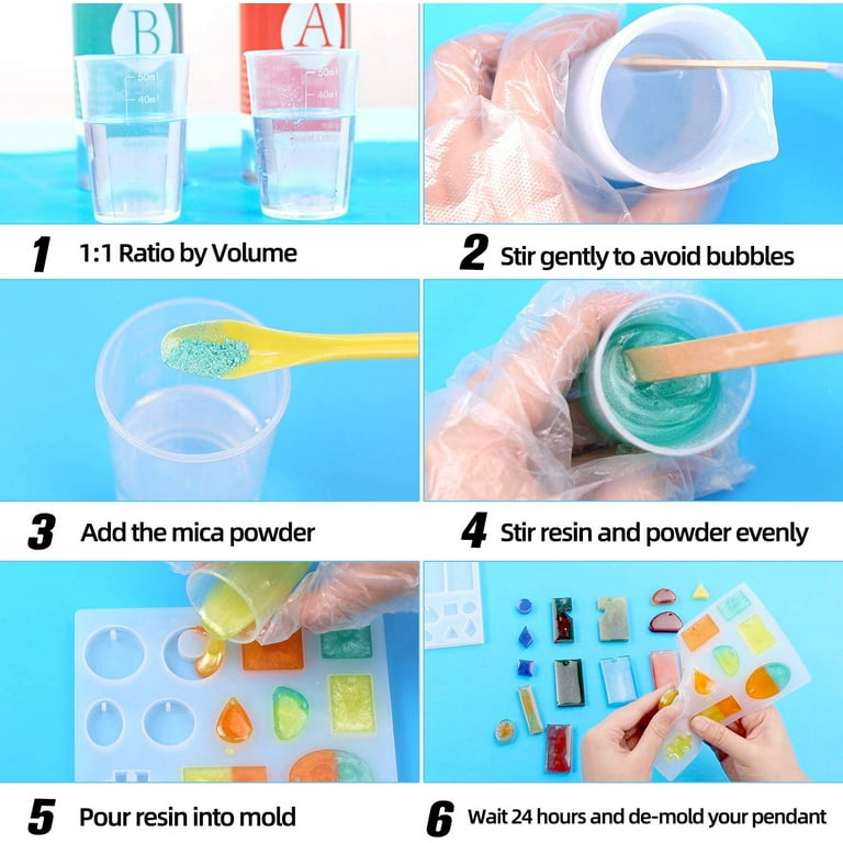 Craft Resin Epoxy Resin Kit for Beginners with Resin Molds, Table