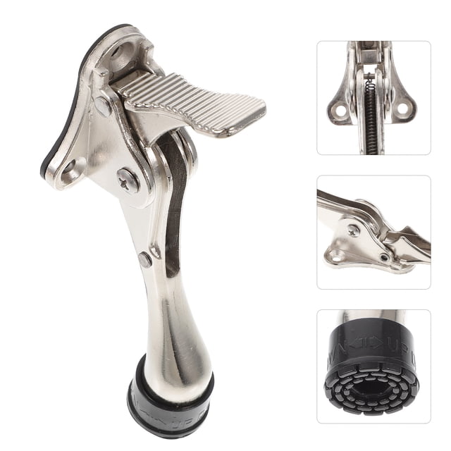 Raindrops Tope De Puerta Metálico Plateado Con Mecanismo Ajustable Sin Herramientas Para Puertas