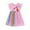 25S03#PinkRainbow, variant on HILEELANG Baby Girl Dresses Short Ruffle Sleeve Cotton Tulle Tutu Pink Unicon Birthday Party Dresses 2T